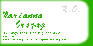 marianna orszag business card